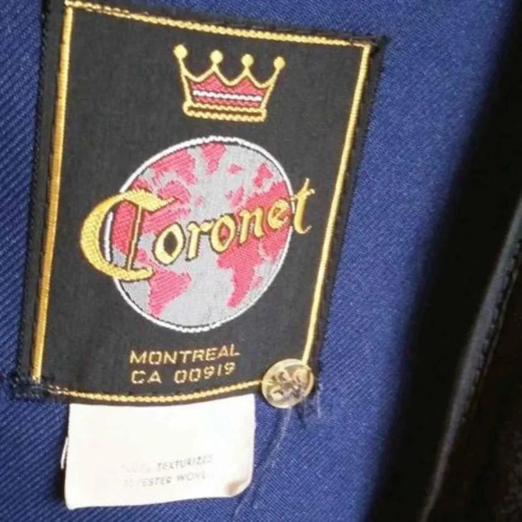 Vintage Coronet Montreal Blue Trench Coat Size L - Picture 4 of 9